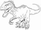 Coloring Rex Indominus Pages Popular sketch template