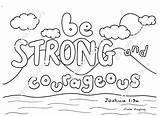 Strong Courageous sketch template