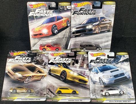 2020 Hot Wheels Fast And Furious Premium Fast Tuner Set Of 5 Cars Diecast
