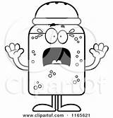 Scared Mascot Shaker Salt Clipart Cartoon Thoman Cory Outlined Coloring Vector 2021 sketch template