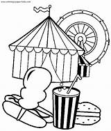 Coloring Pages Kids Circus Carnival Color Printables sketch template