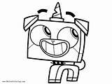 Unikitty Coloring Pages Puppycorn Printable Color Kids Adults Print sketch template
