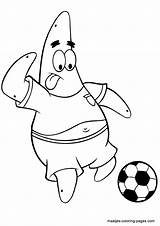 Coloring Pages Spongebob Soccer Playing Squarepants Maatjes sketch template