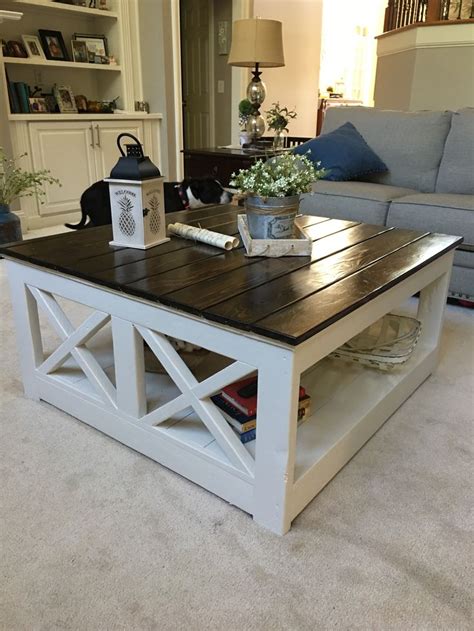 square farmhouse style coffee table coffee table large family rooms