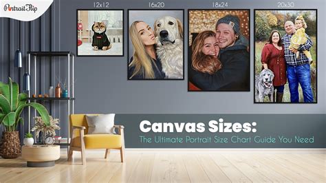 canvas sizes  ultimate portrait size chart