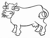 Vaca Comiendo sketch template