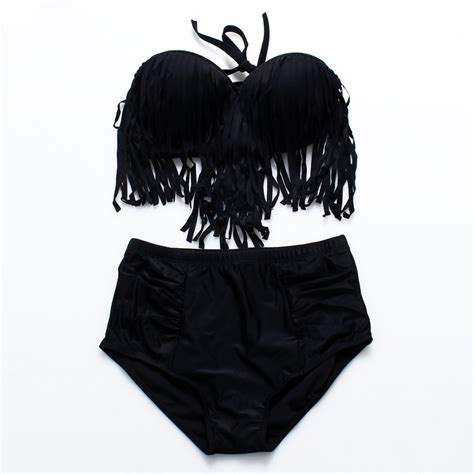 Cospot Brand Bikini Set For Women 2017 Tassel Fringe Padded Swimwear