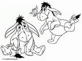 Eeyore Drawing Coloring Pages Line Kids Adults Printable sketch template