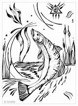 Colorare Peces Pesci Fische Saumon Adulti Fishes Animali Erwachsene Justcolor Malbuch Poissons Coloriages Giungla Nouveaux Carp 1469 Tiere Poisson sketch template