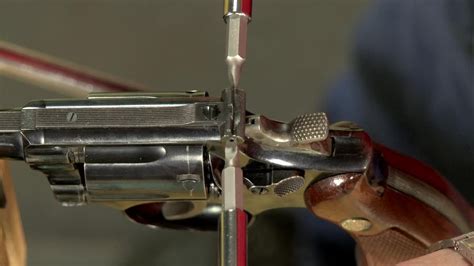 gunsmithing   install  rear sight blade   smith  wesson sw revolver youtube