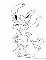 Pokemon Eevee Sylveon Getcolorings Pokémon Talking 2999 Getdrawings sketch template