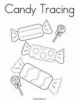 Candy Tracing Coloring Worksheets Preschool Trace Twistynoodle Kids Noodle Kindergarten Twisty sketch template