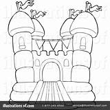 Bounce Castle Clipart House Template Coloring Pages sketch template