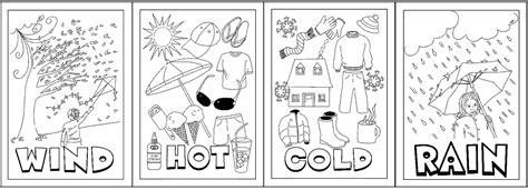 types  weather coloring sheet printable