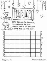 February Calendar Coloring Color Children Ministry Pdf Easy Print Advanced Users Edit sketch template