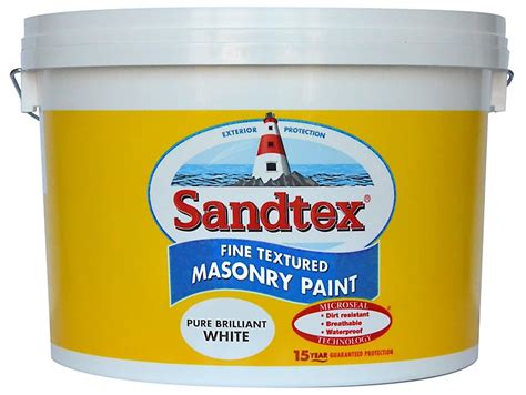 sandtex pure brilliant white textured masonry paint  diy  bq
