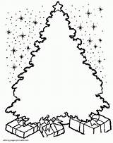 Coloring Tree Christmas Pages Kids Colour Drawing Printable Draw Ornaments Print Himself Holiday Outline Getdrawings Template Choose Board Everfreecoloring sketch template