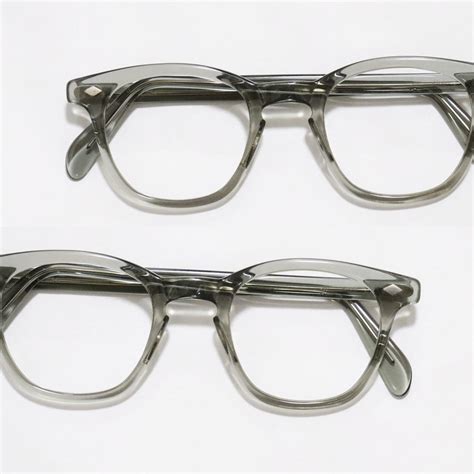 vintage 1950 s american optical uss military official eyeglasses gray