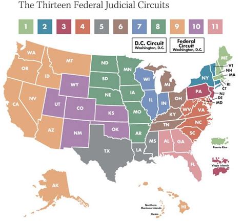 circuit court  appeals map show   map   united states