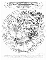 Coloring Pages Pagan Brigid Wiccan Imbolc Adults Printable Color Printables Rock Goddesses Copyright Colouring Book Found Getcolorings Getdrawings Archive Doula sketch template
