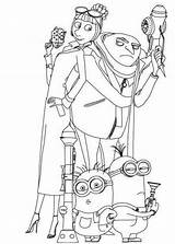 Despicable Coloring Pages Minions Printable Gru Minion Agnes Animation Moi Moche Et Drawing Movies Getdrawings Méchant Drawings Popular Film Disney sketch template
