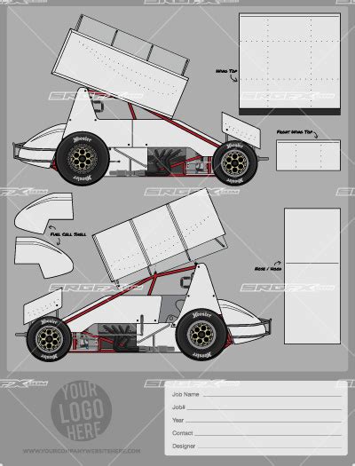 sprint car template  blank race car templates sprint cars