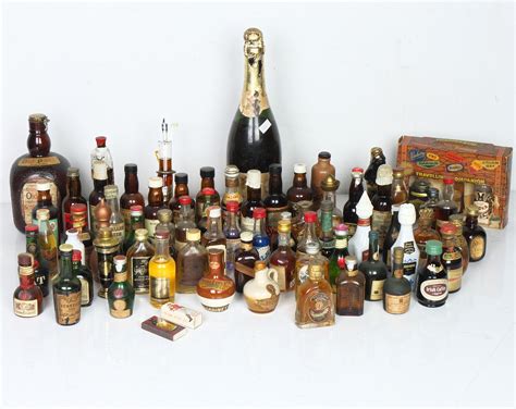 large group  mini alcohol bottles lot  allbids