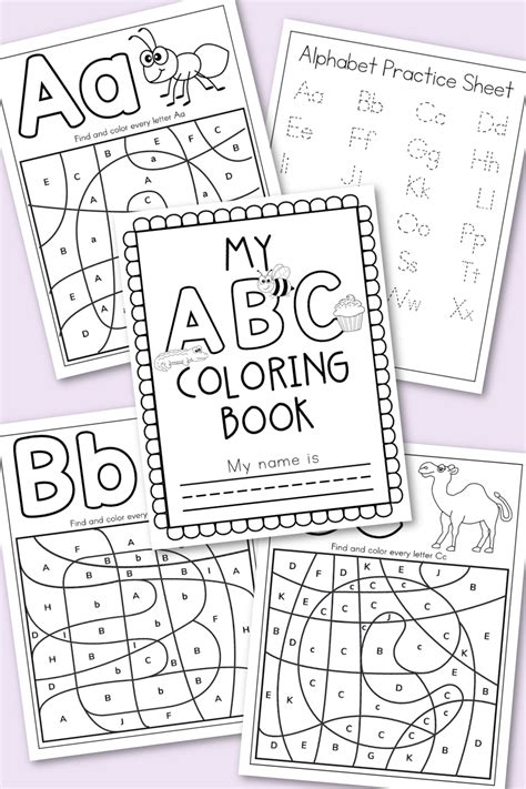 printable alphabet coloring book printable