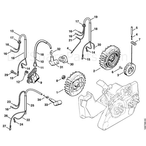 stihl  chainsaw  parts diagram ignition
