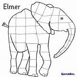 Elmer Sparklebox Resources Ict Sack Ausmalbild Elefant sketch template