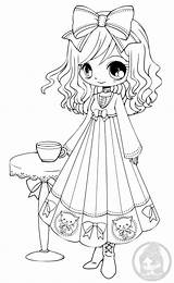 Yampuff Annabelle Lineart Personnage Adulte Café Princesse Mangas Colorare Books sketch template