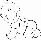 Baby Crawling Boy Line Clipart Clip Coloring Book Printable Clipartbest Colouring Cliparts Bottom sketch template