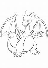 Pokemon Charizard Coloring Kids Pages Fire Type Color Generation Flying Ken sketch template