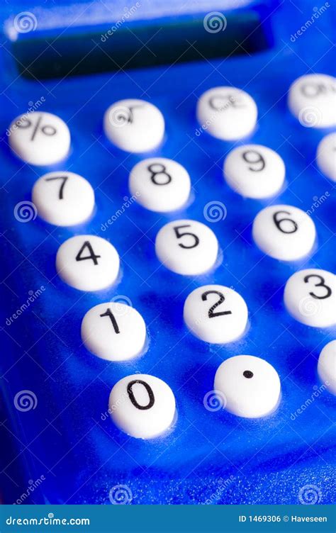 blue calculator stock photo image   equals multiply