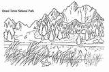 Coloring Pages Mountain Kids Sheets Color Grand Detailed Sunrise National Teton Parks Printables Printable Coloringpagesfortoddlers sketch template