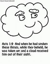 Coloring Cloud Pages Acts Clouds Sunday School Kids Popular sketch template