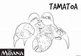 Moana Coloring Tamatoa Pages Disney Color Printable Print Book Kids Online sketch template