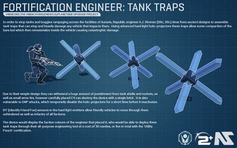 suggestion fortification engineer tank traps rplanetside