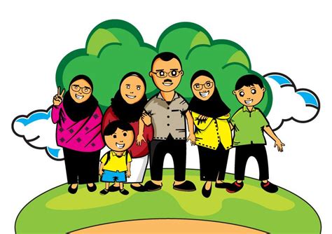 64 Gambar Animasi Keluarga Besar Muslim