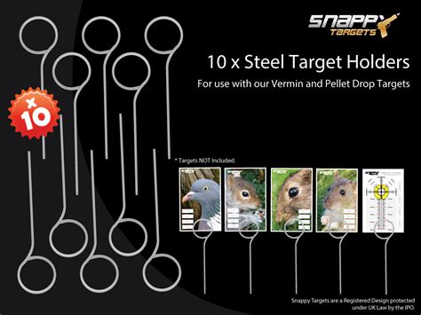 stainless steel target holders snappy targets