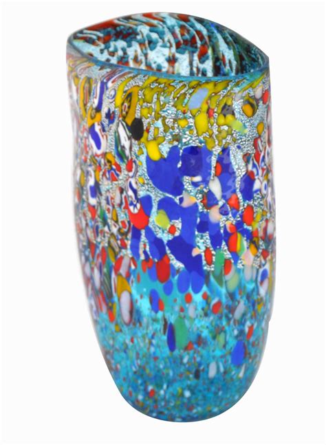 Small Murano Glass Blue Vase Vv04 Vases