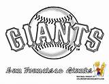 Coloring Giants Baseball Pages Mlb Logo San Francisco Logos Printable League Sf Major Clipart Sports Teams Team Sheet Colouring Clip sketch template