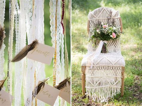 21 boho wedding ideas with macrame details