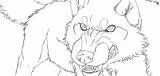 Wolf Lineart Snarling Template Coloring Paint Ms Sketch Deviantart sketch template