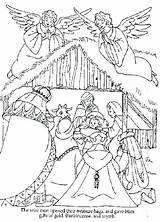 Coloring Nativity Pages Adults Printable Getcolorings sketch template