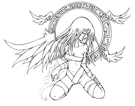 ideas  anime angel girl coloring pages home