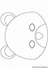 Orso Maschera Masque Ours για πατρόν Basteln Tiermasken Masques sketch template