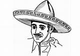 Coloring Sombrero Pages Kids Edupics Large sketch template