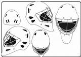 Goalie Mask Template Hockey Helmet Ice sketch template