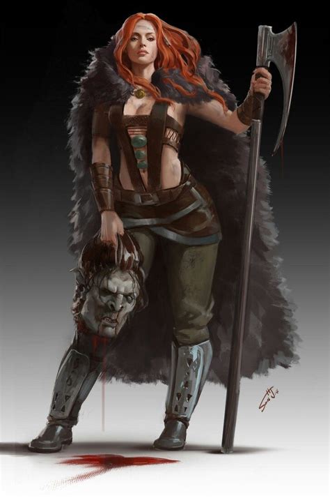 Barbarian Female Warrior Woman Female Barbarian Barbarian Woman